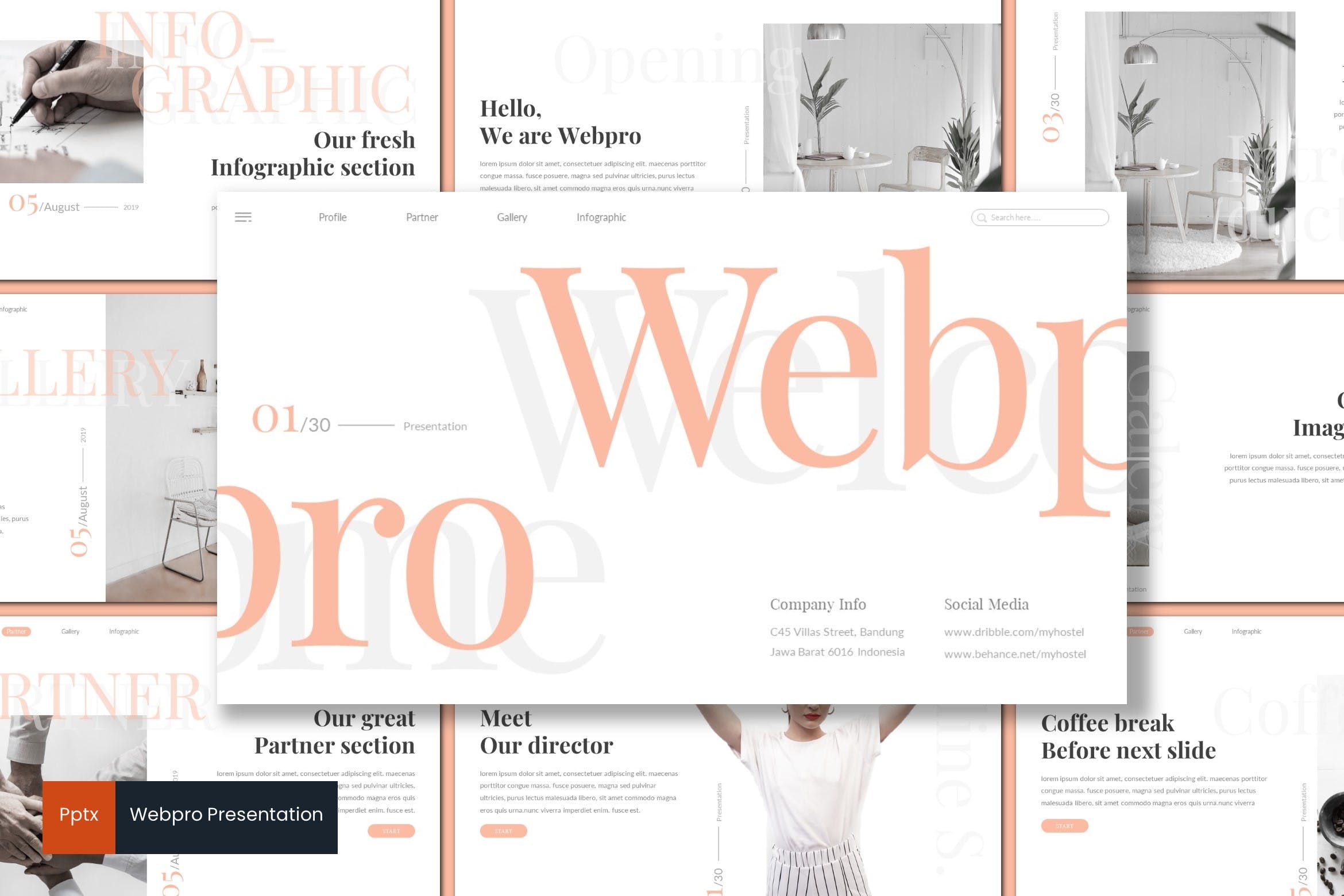 极力推荐的一款企业业务宣传PPT幻灯片模板 Webpro – Powerpoint Template插图