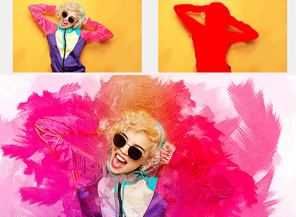 五彩缤纷手绘水彩风格PS动作 Colorful Sketch Photoshop Action