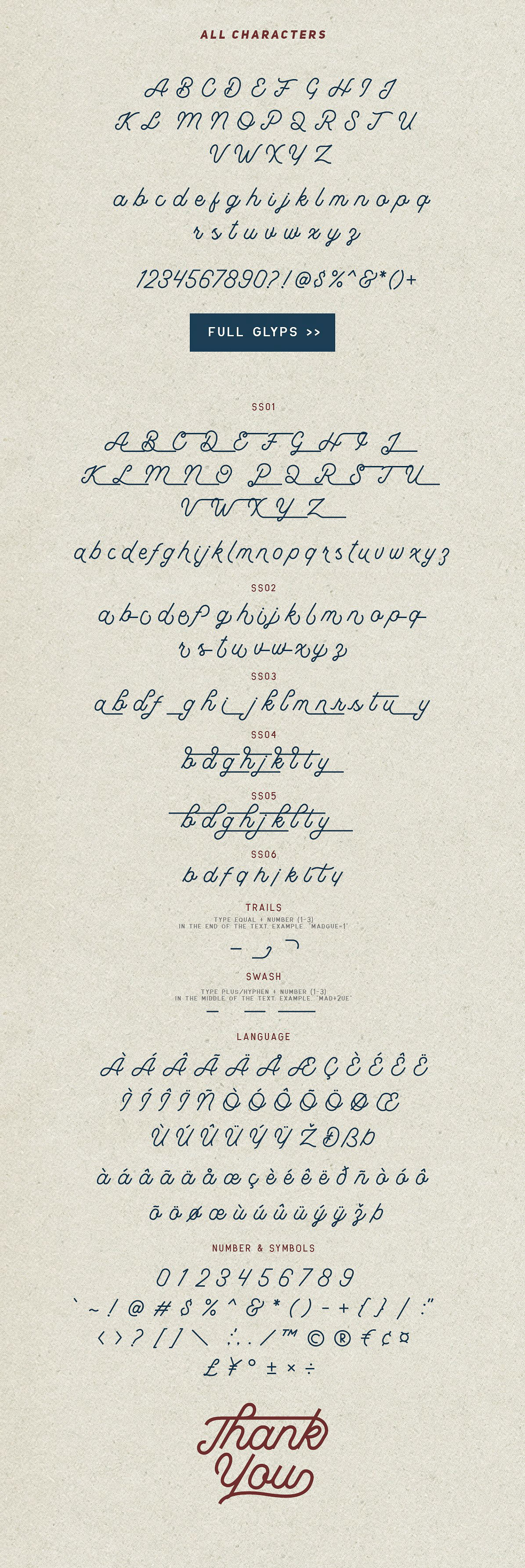 复古设计Monoline风格必备的英文画笔字体 Madgue Monoline Script Font插图(7)
