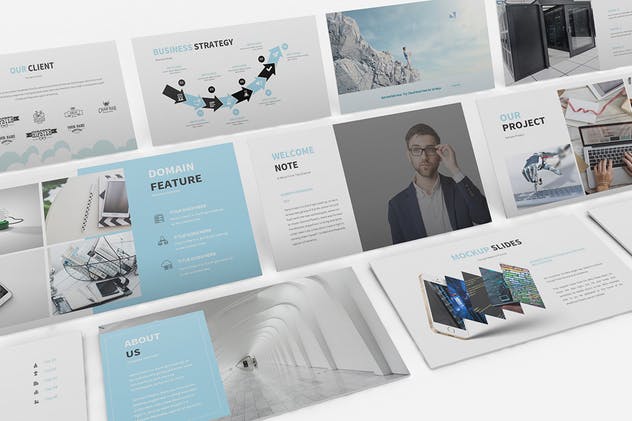 云计算&SEO信息技术服务业务介绍PPT模板 Hosting and SEO Powerpoint Template插图(3)