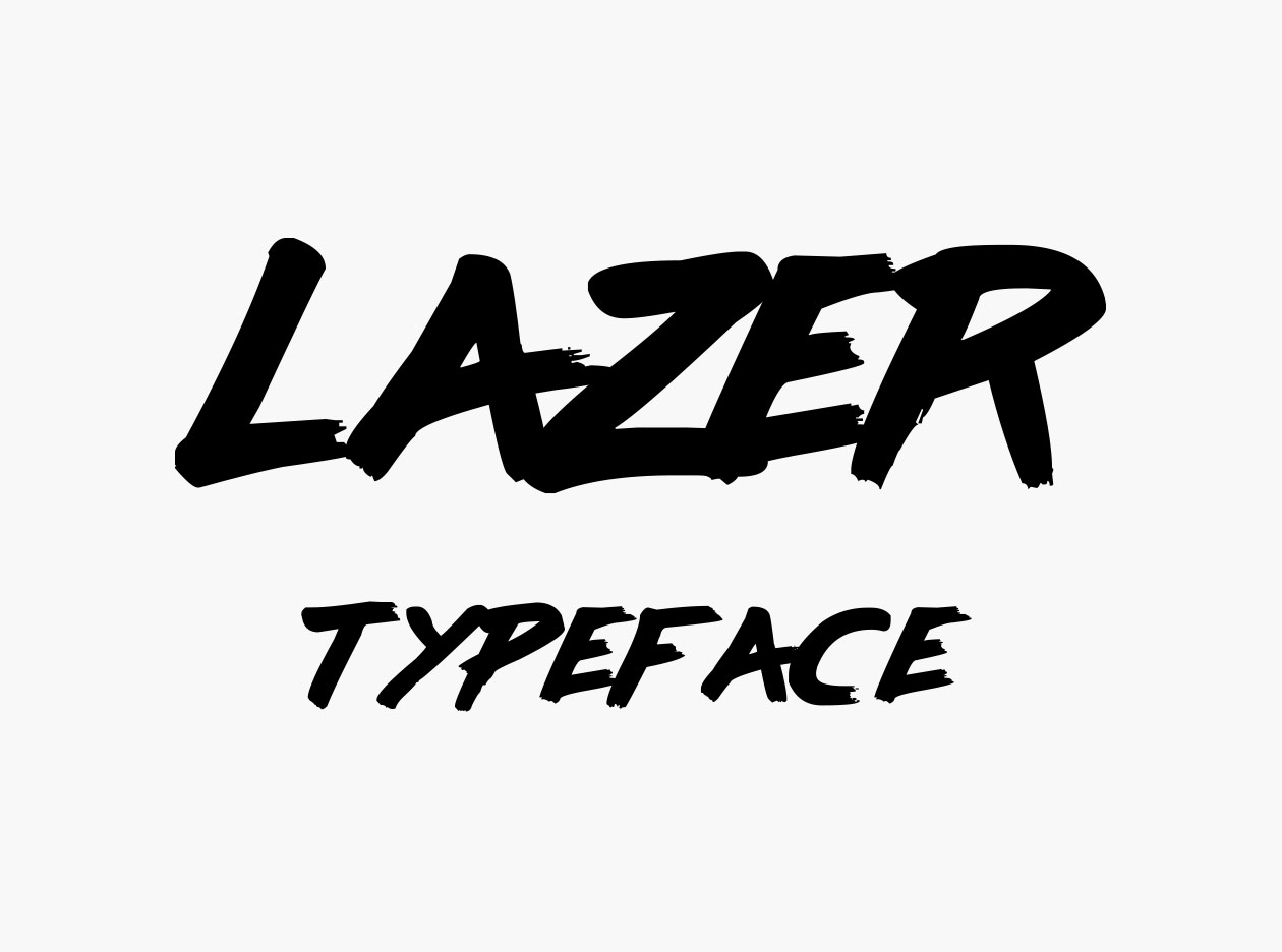 复古风画笔笔刷斜体英文字体 Lazer Free Font插图