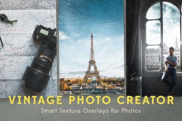 复古怀旧风格照片处理PS动作 Vintage Photo Creator