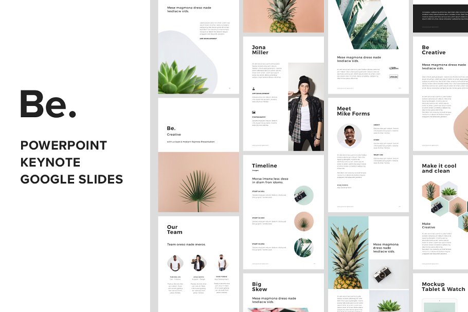 极力推荐:21合1创意产品演示 PPT&Keynote 幻灯片模板 The Bundle Presentation + 60 Photos插图(6)