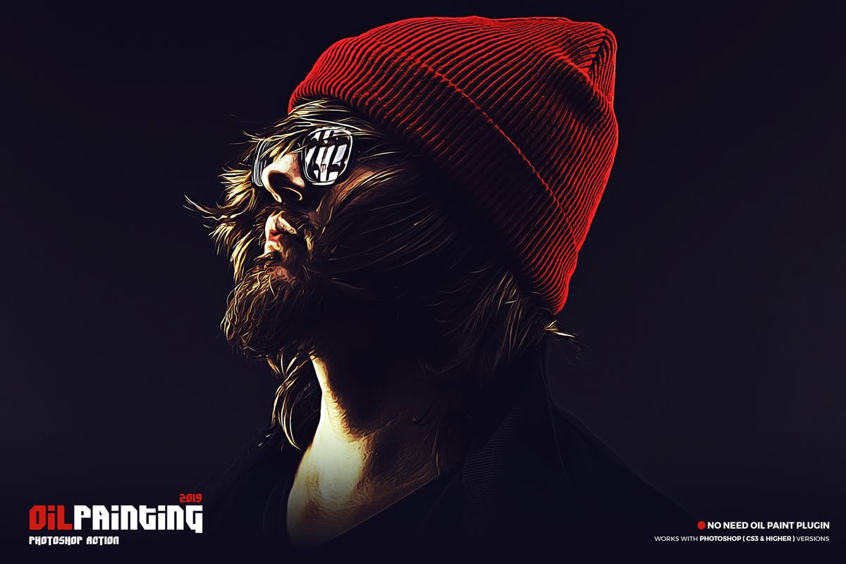 人像摄影照片油画大师PS动作 Oil Painting 2019 Photoshop Action插图