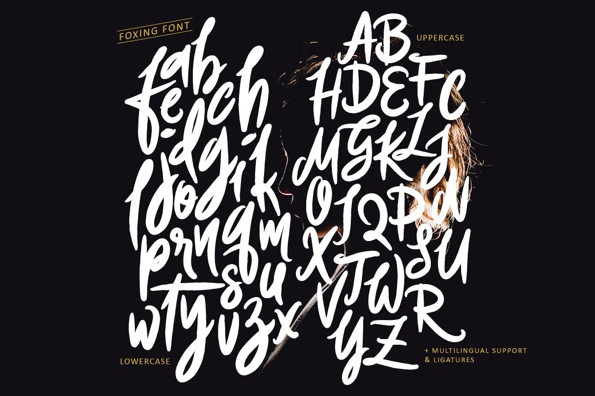 街头涂鸦书法艺术英文字体/字体样式PS动作 Foxing Font + PS Action插图(6)