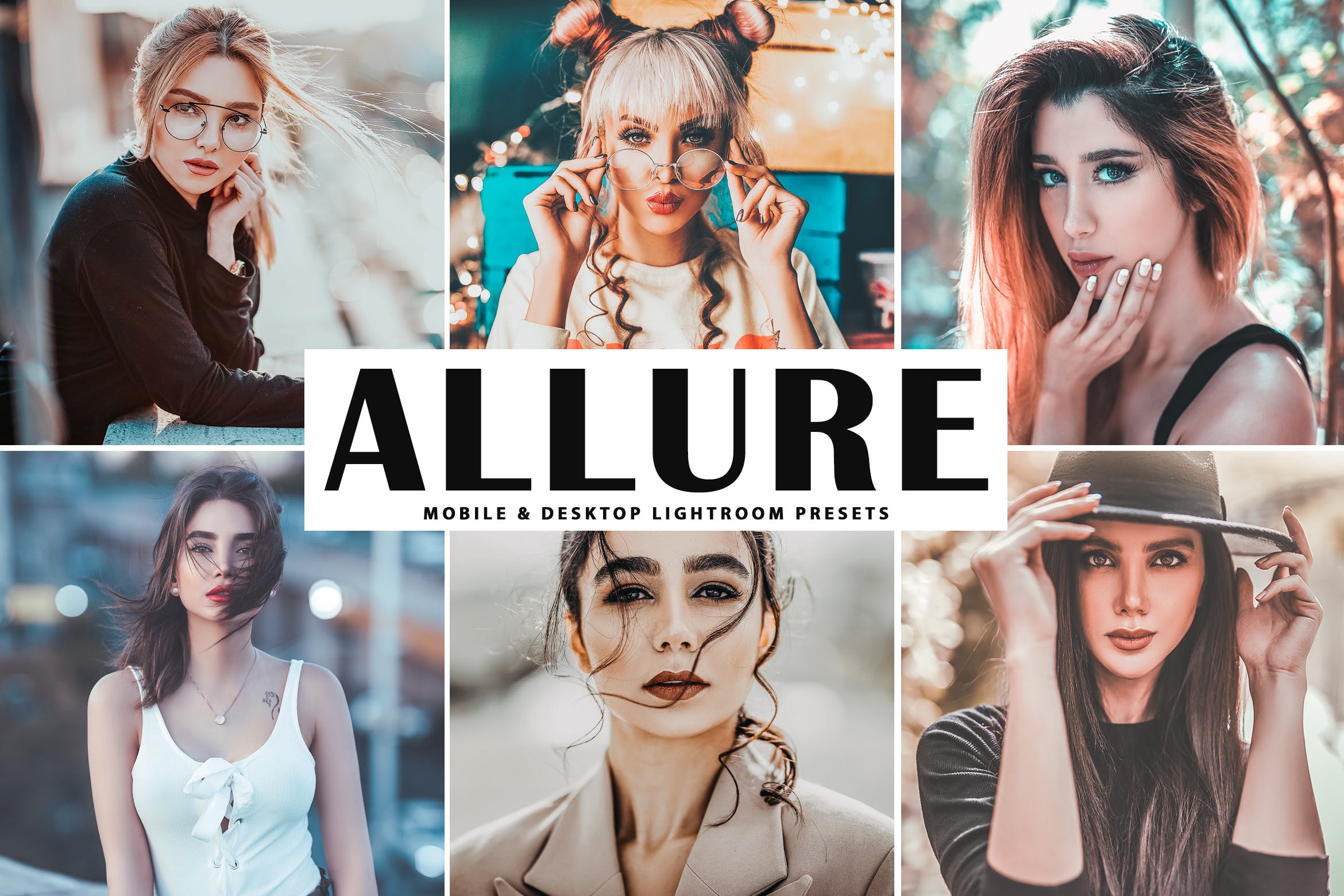 充满活力的暖色调人像摄影后期处理LR预设 Allure Mobile & Desktop Lightroom Presets插图