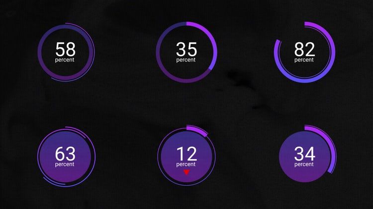 信息图表饼图素材库精选AE模板