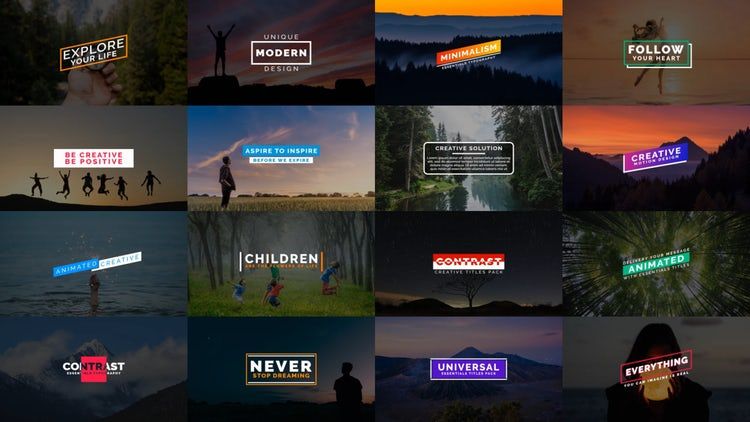 16个灵活优雅的全屏标题动画素材库精选AE模板