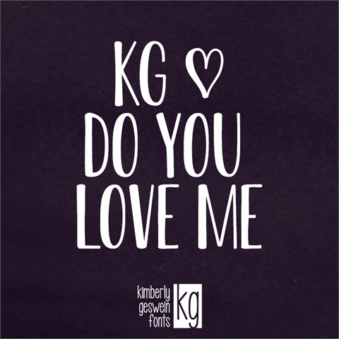 KG Do You Love Me font素材之家精选英文字体