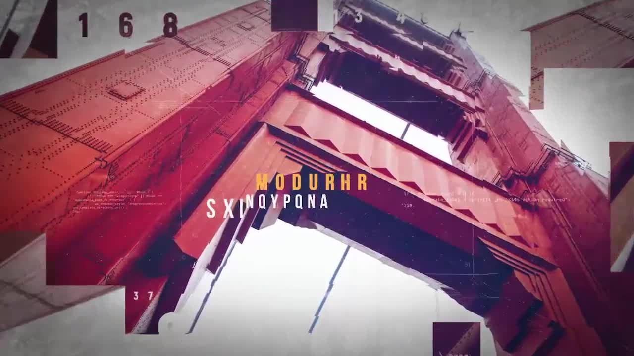 影视故障效果片头ae模板