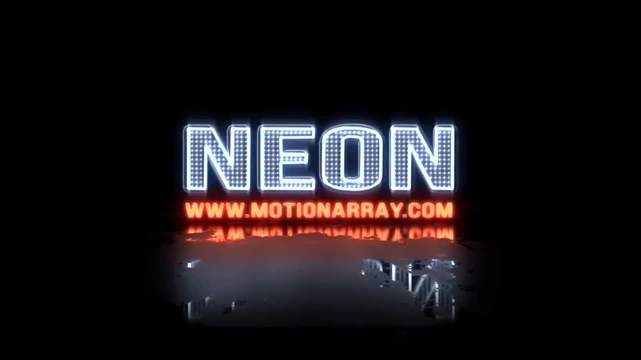 梦幻般的霓虹灯徽标显示素材库精选AE模板