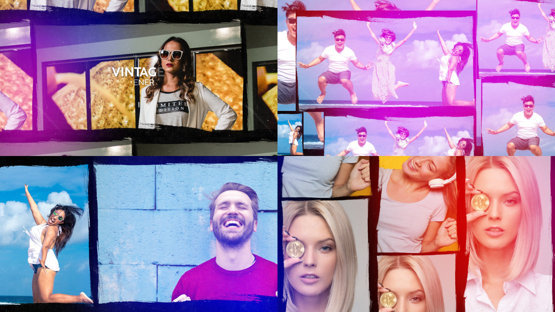 干净动画平滑图像照片展示素材库精选AE模板