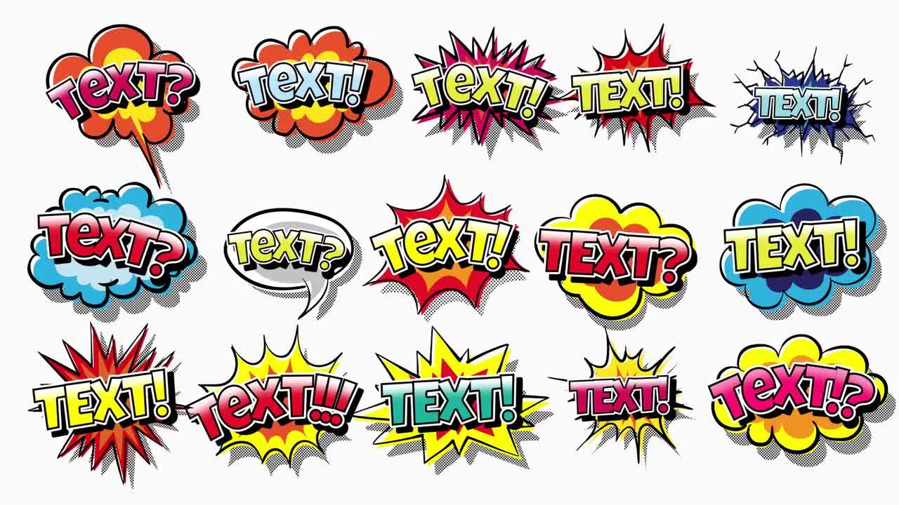 15个充满乐趣的漫画标题素材库推荐PR模板