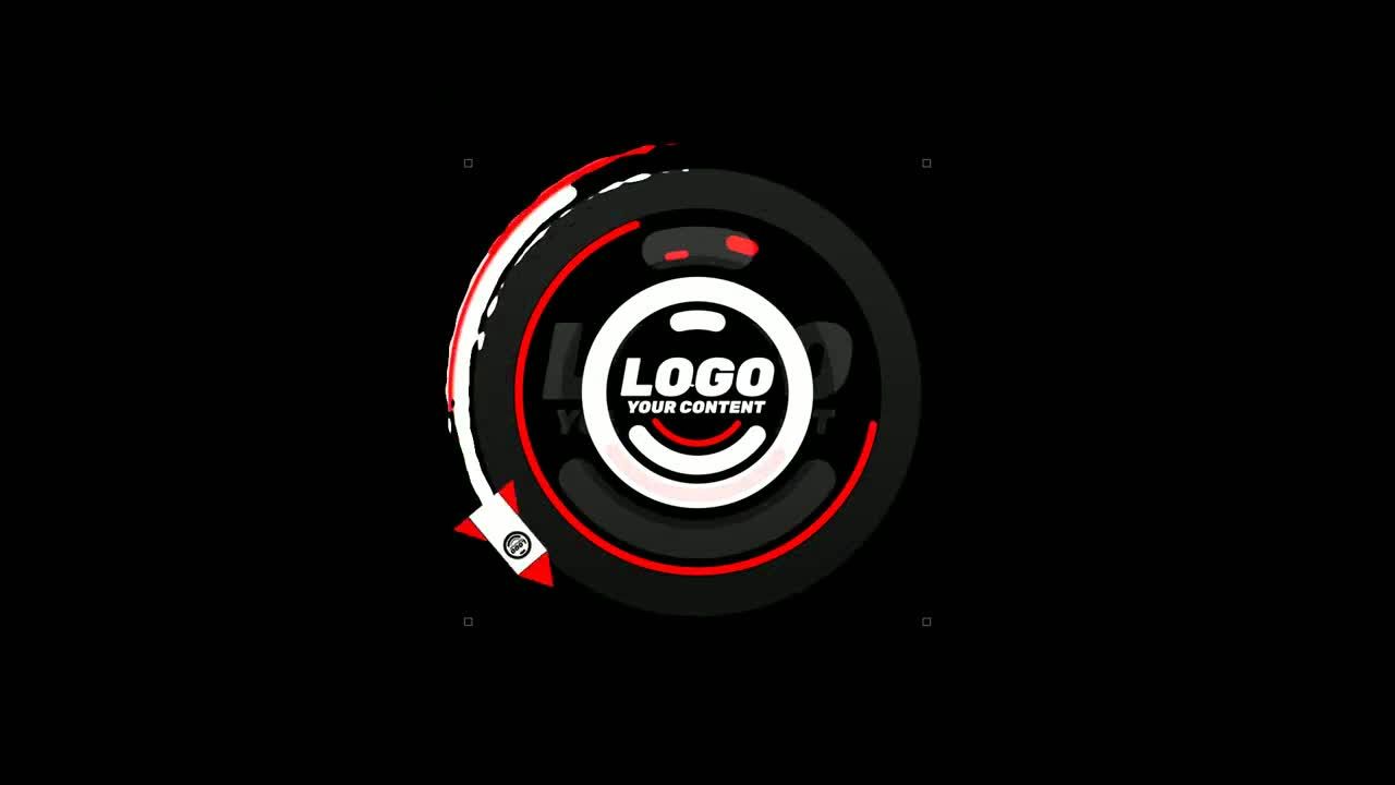 可爱创意的卡通风格动画火箭展示徽标素材库精选AE模板