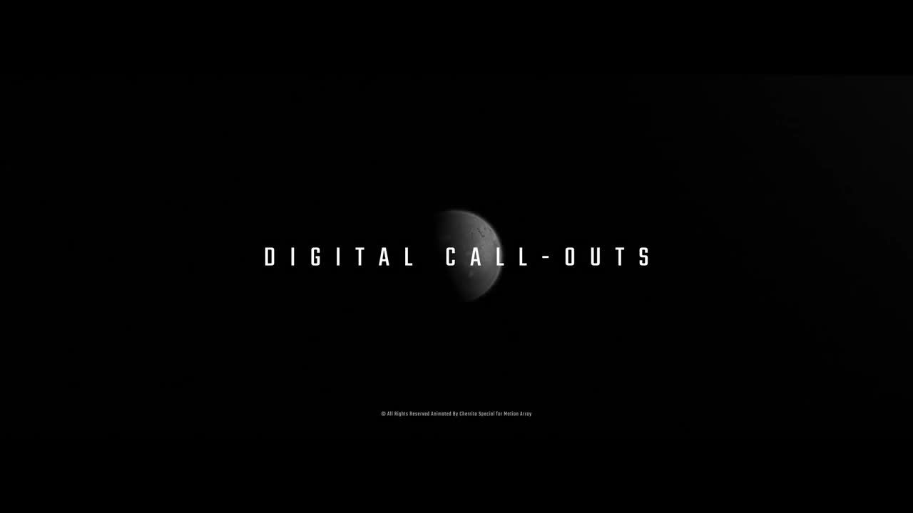 动态线条呼出文字标题注释素材库精选AE模板