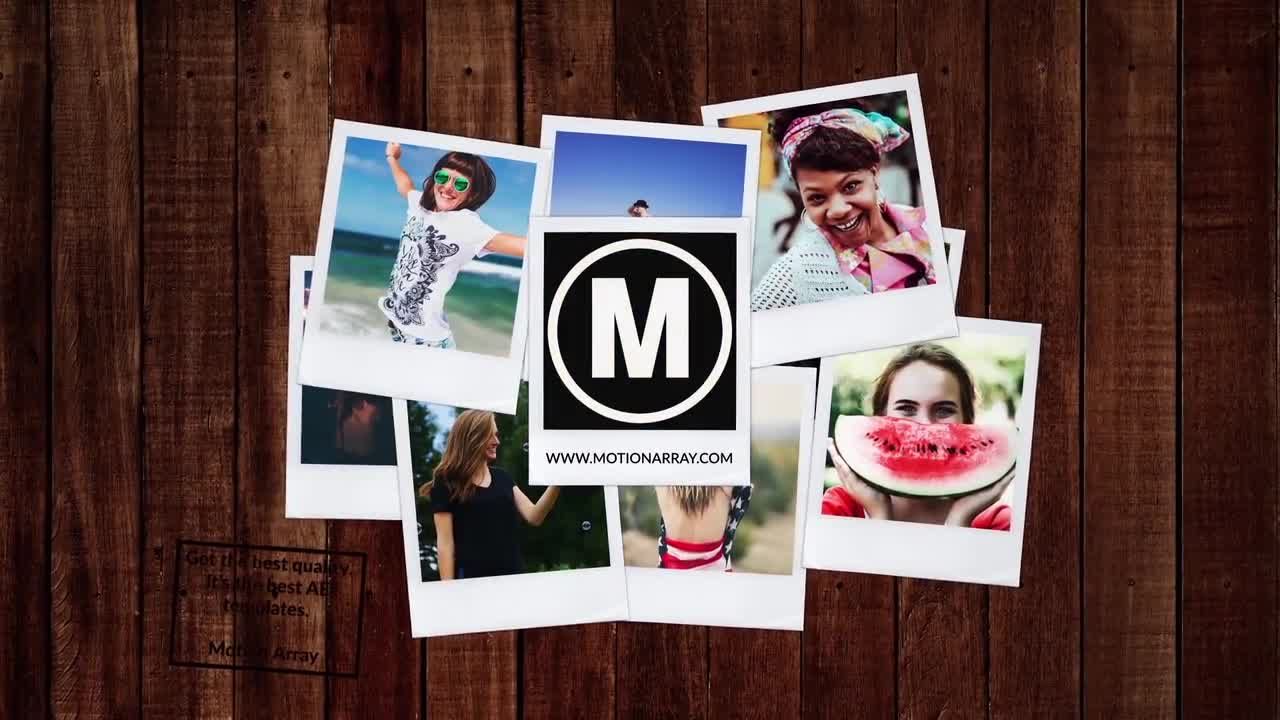 整洁的宝丽来照片过渡效果素材库精选PR模板Polaroid Photos Opener