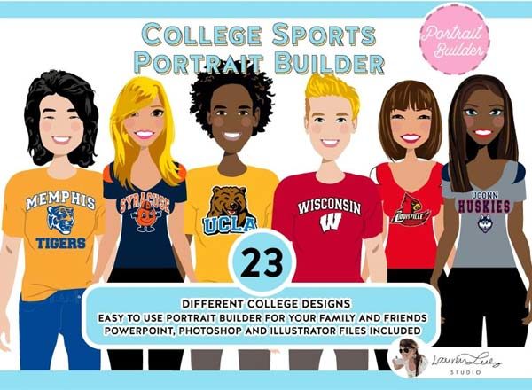 大学体育人物avatar形象素材包下载