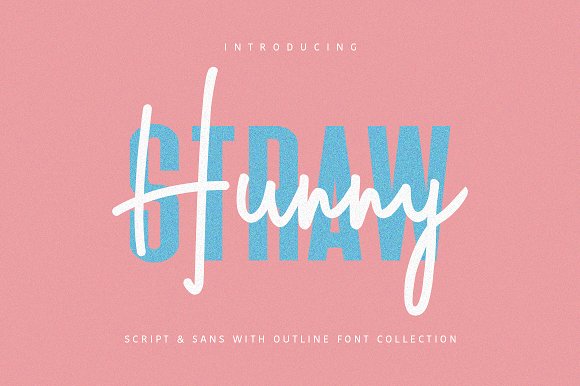 Hunny Straw Font Collection素材之家精选英文字体