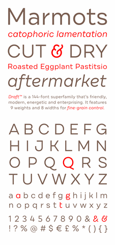 Draft B font素材之家精选英文字体