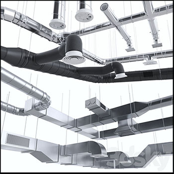 通风系统通风管道素材之家精选3D模型