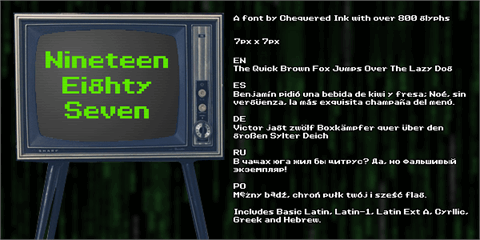 Nineteen Eighty Seven font素材之家精选英文字体