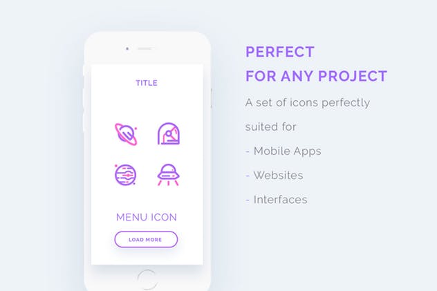 太空主题UI图标素材 UICON Galaxy Icons插图(5)