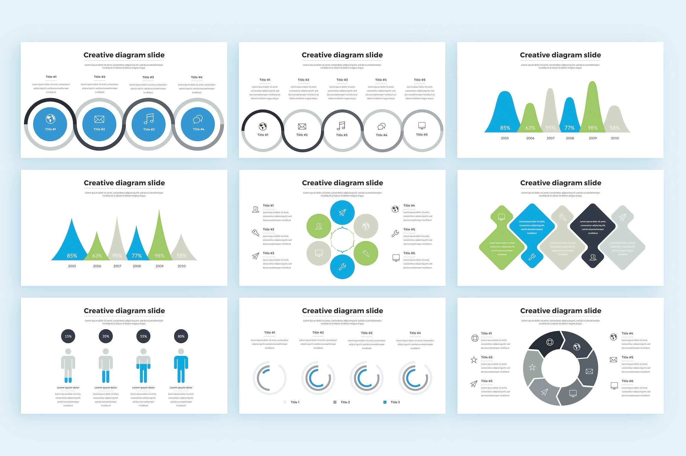 时尚小清新的PPT基调模板插图(10)