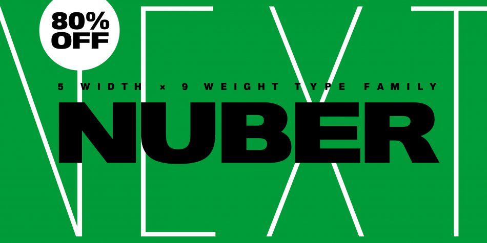 Nuber Next Font Family素材之家精选英文字体