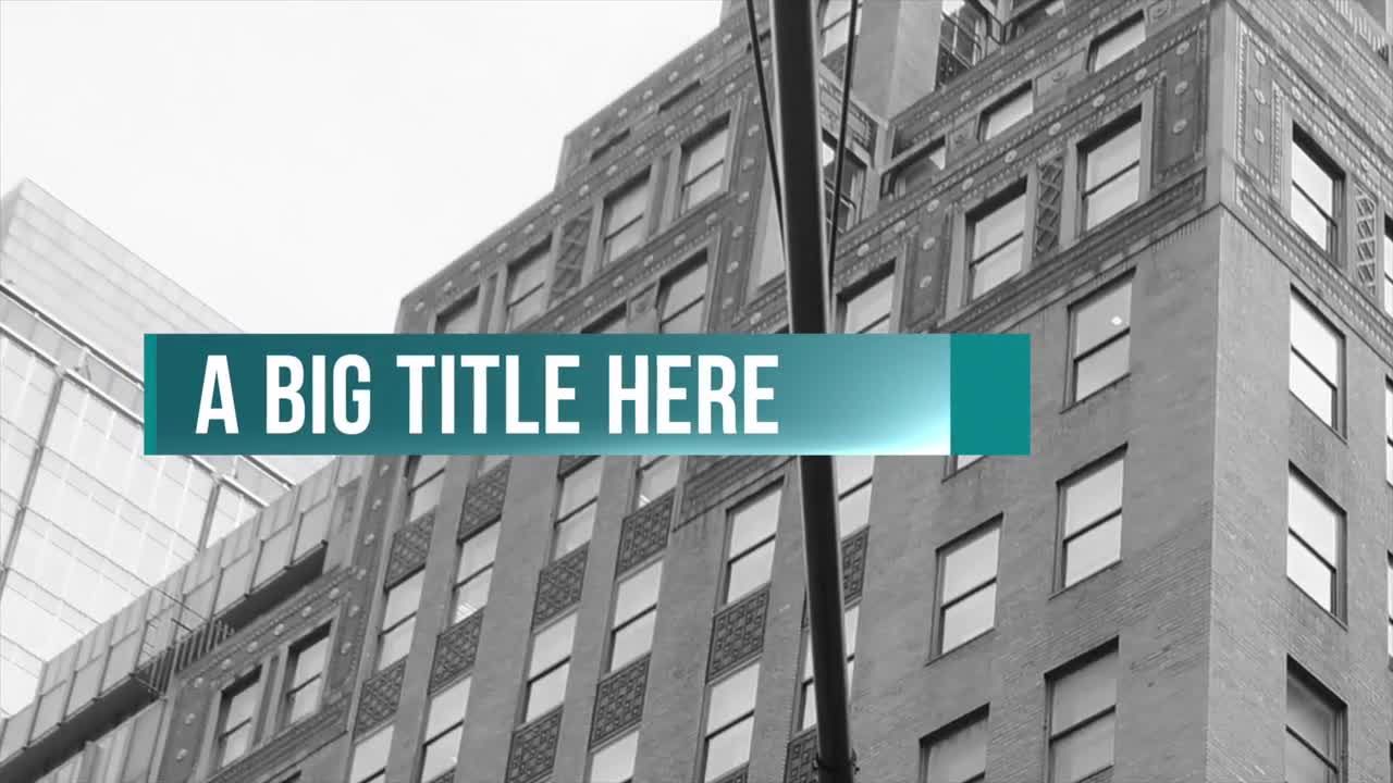 公司三分之一标题展示ae模板