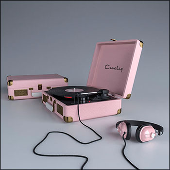 手提便携式黑胶唱片机素材之家精选3D模型