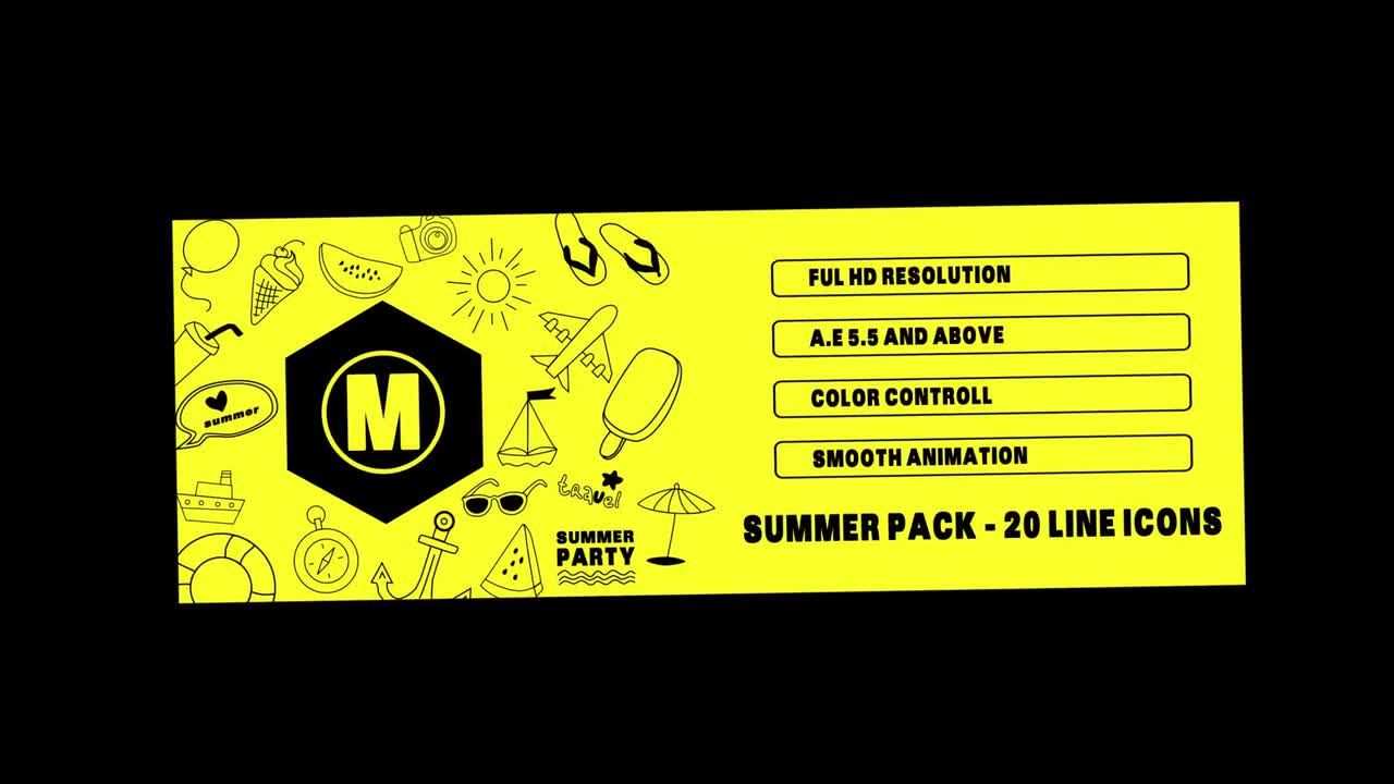 干净简洁线条动态动画视频特效素材库精选AE模板