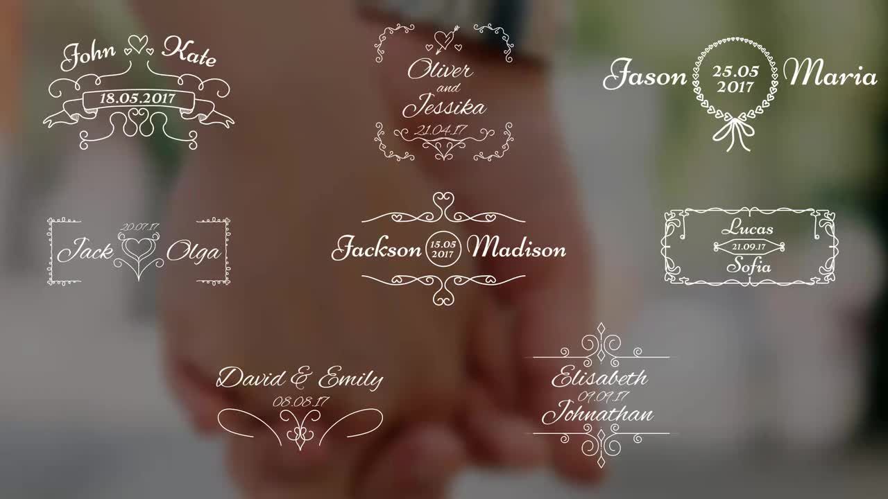 8个浪漫婚礼标题PR模板