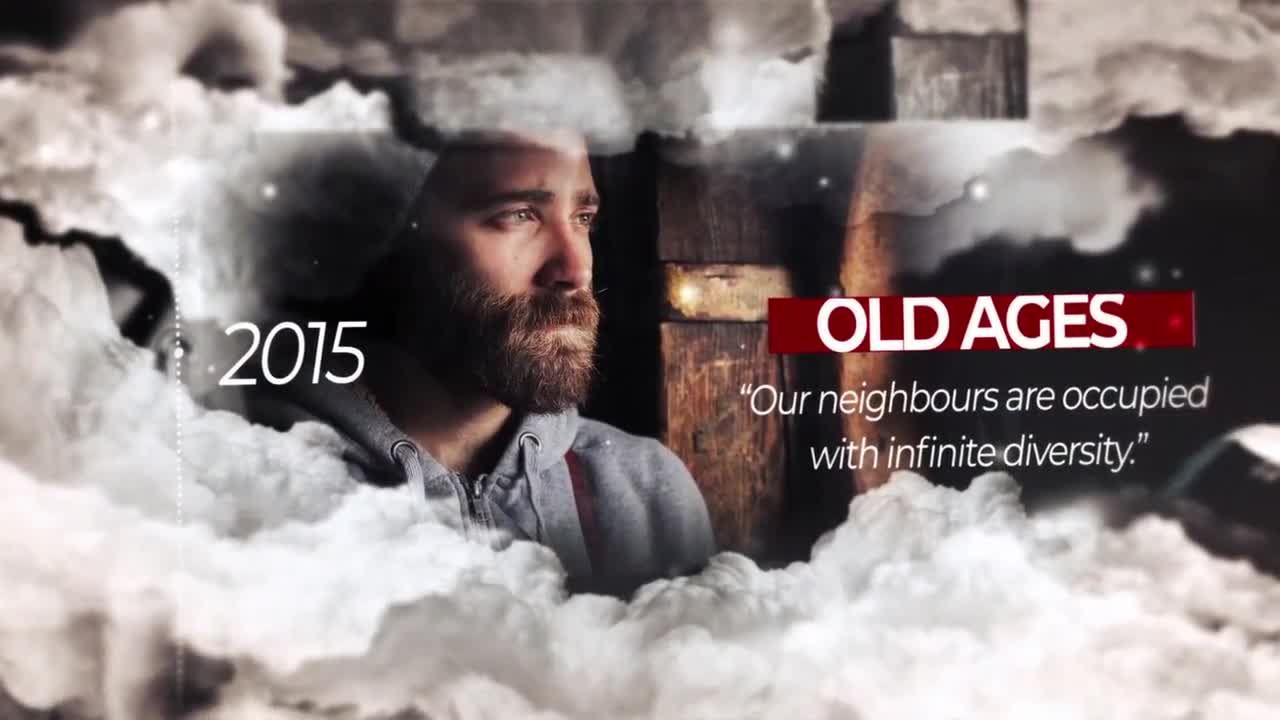 缓慢的历史幻灯片动画素材库精选AE模板