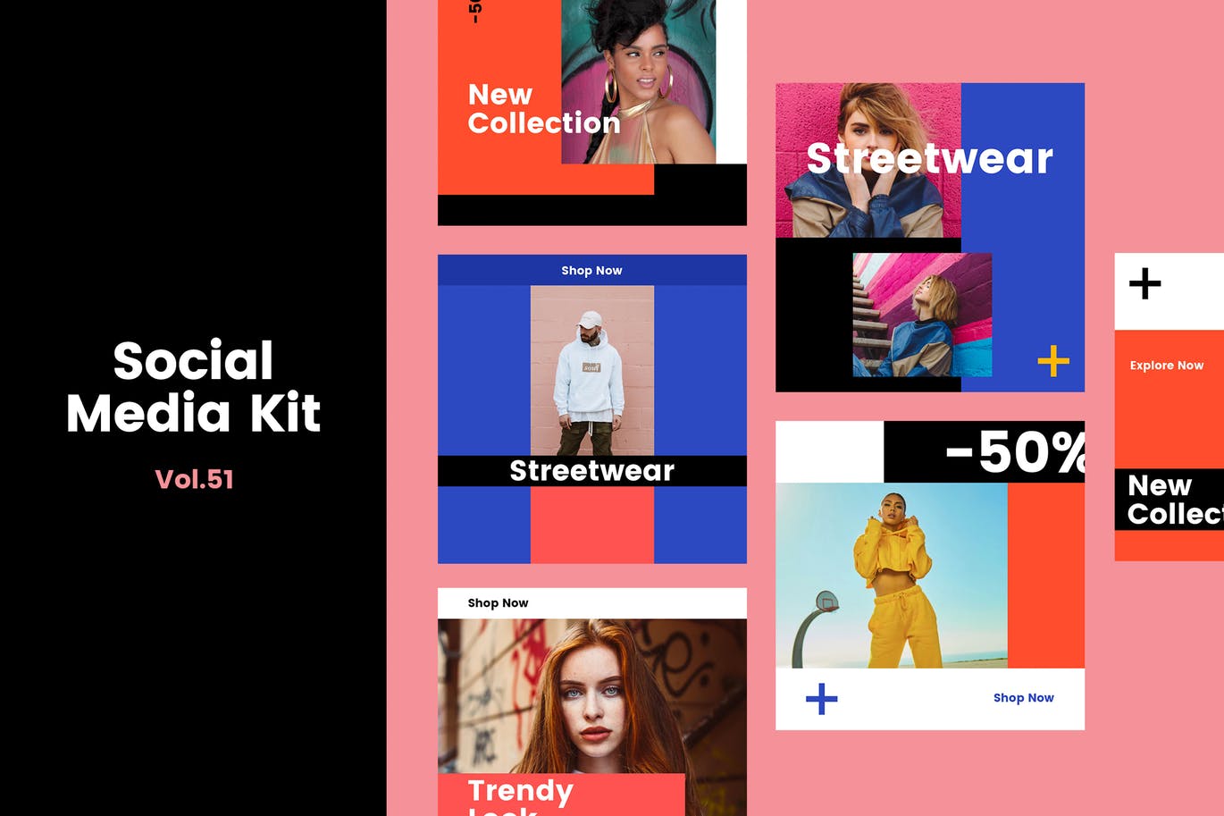 社交媒体方形品牌推广设计模板素材库精选v51 Social Media Kit (Vol.51)插图
