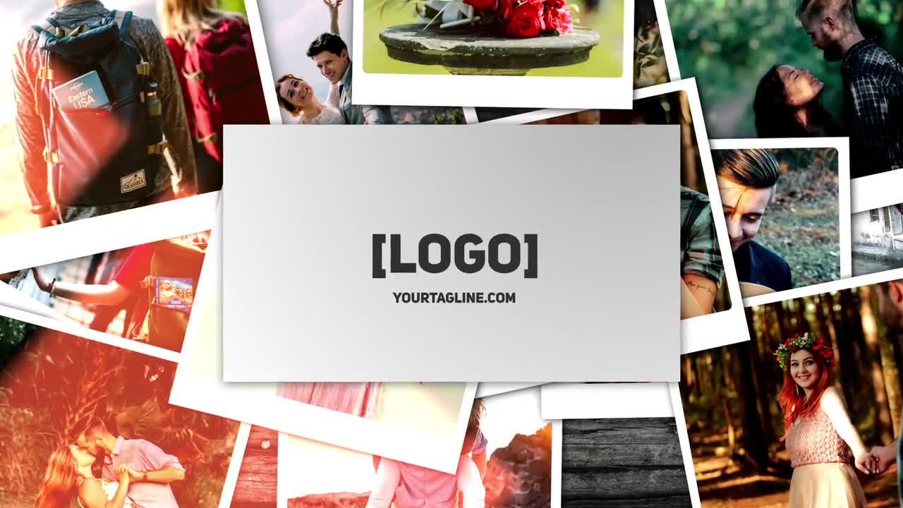 照片翻转下落logo动态展示素材库精选AE模板