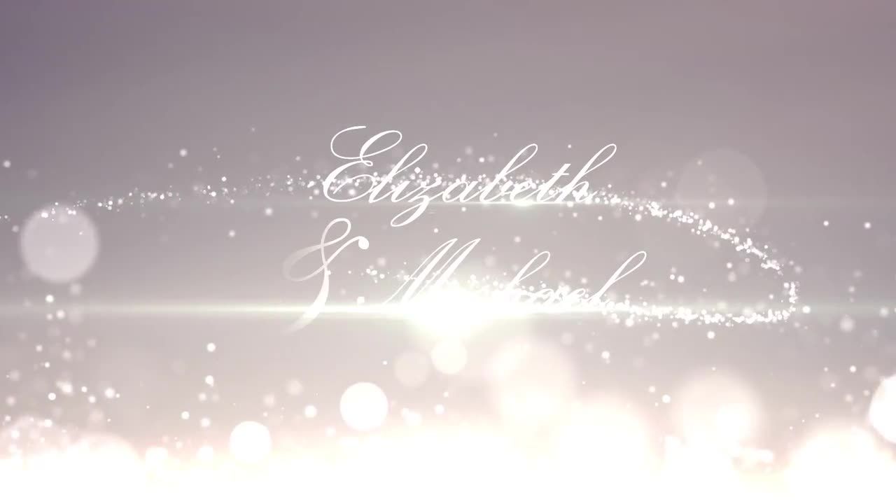 具有精美的动画粒子和耀斑的优雅婚礼素材库精选AE模板