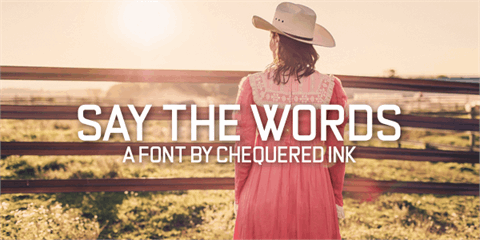 Say the Words font素材之家精选英文字体