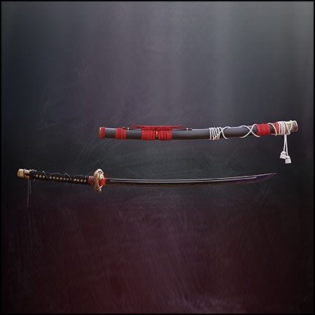 金龙装饰武士刀素材之家精选3D模型