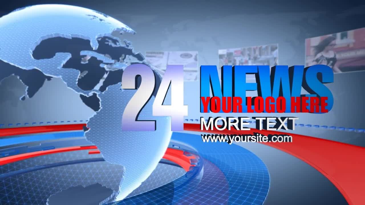 News新闻节目的开场片头文本字幕介绍素材库精选AE模板