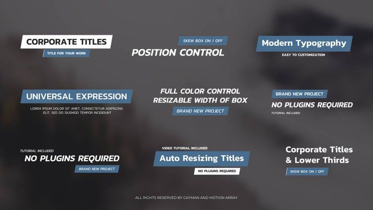 简洁有趣的文本动画ae模板