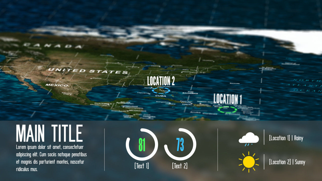 精美的地球地图和图表素材库精选AE模板