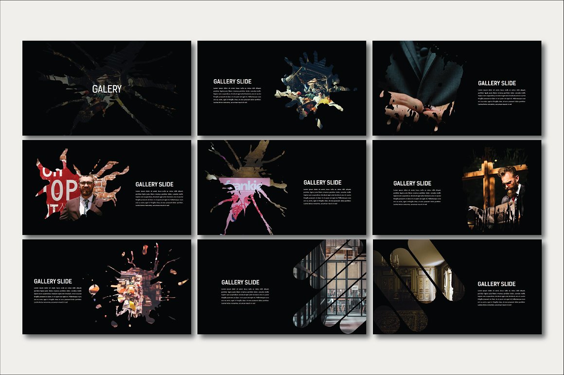 素材库下午茶：时尚高端商务质感提案powerpoint幻灯片演示模版插图(2)