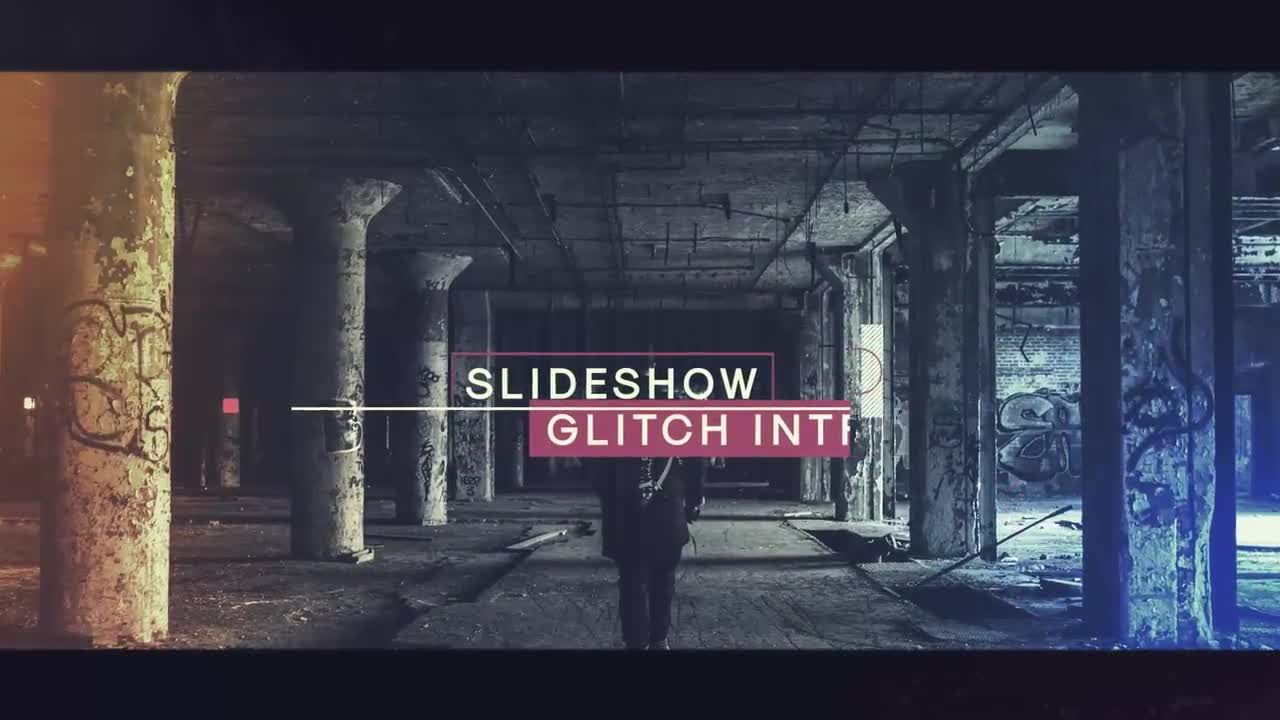 酷炫创意超现代故障幻灯片展示片头素材库精选AE模板