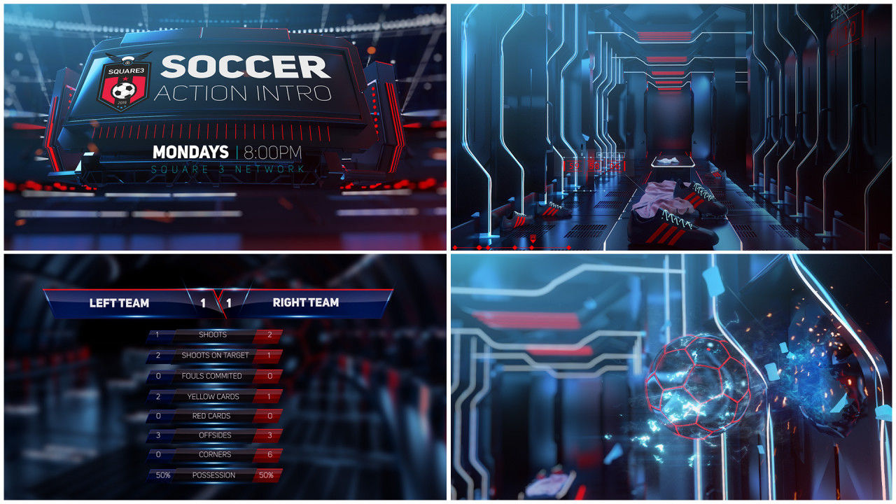 足球套餐宣传介绍素材库精选AE模板