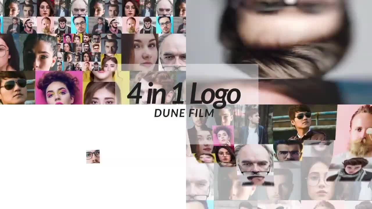 4个版本的照片徽标素材库精选AE模板