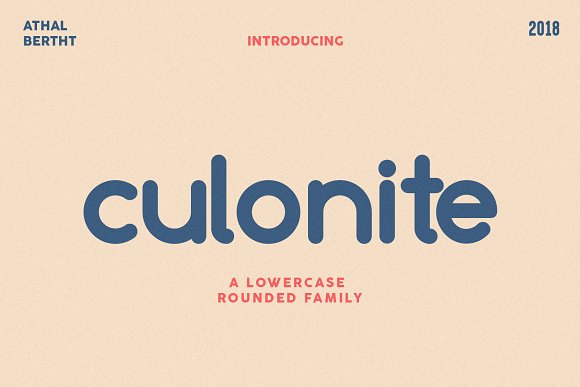 Culonite | Lowercase rounded family素材之家精选英文字体