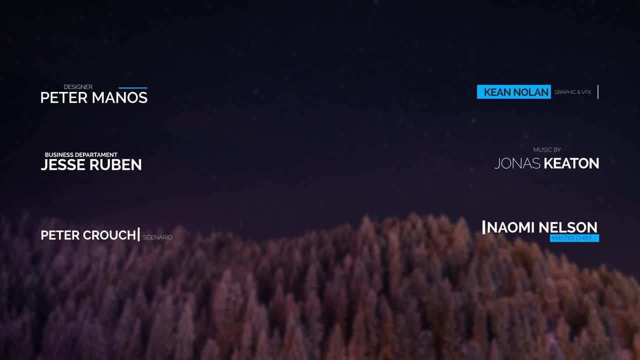 炫酷动态动画下三分之一4K电影全屏标题素材库精选AE模板