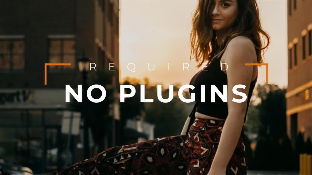 清爽时尚的幻灯片文字标题过渡效果素材库精选AE模板