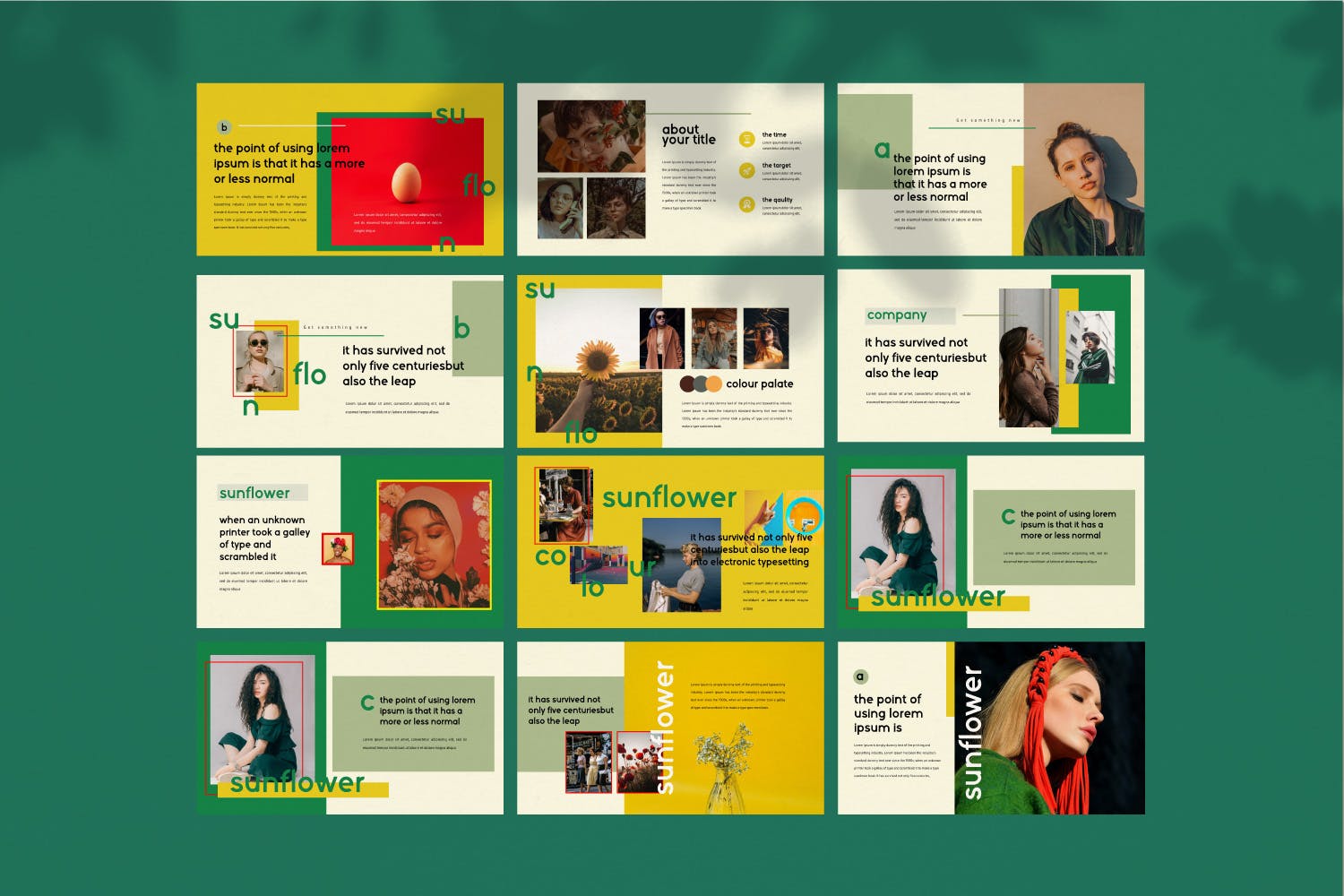 摄影工作室介绍PPT模板素材下载 Sunflowers – Powerpoint插图(10)