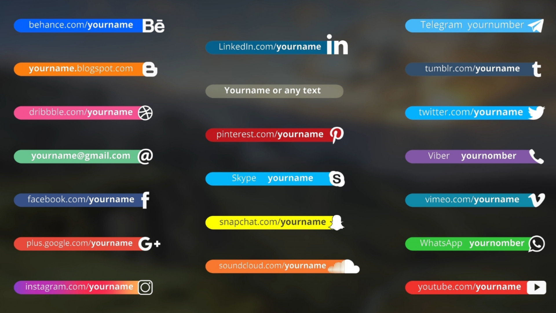 动态封面标题字幕素材库精选AE模板Social Media Lower Thirds